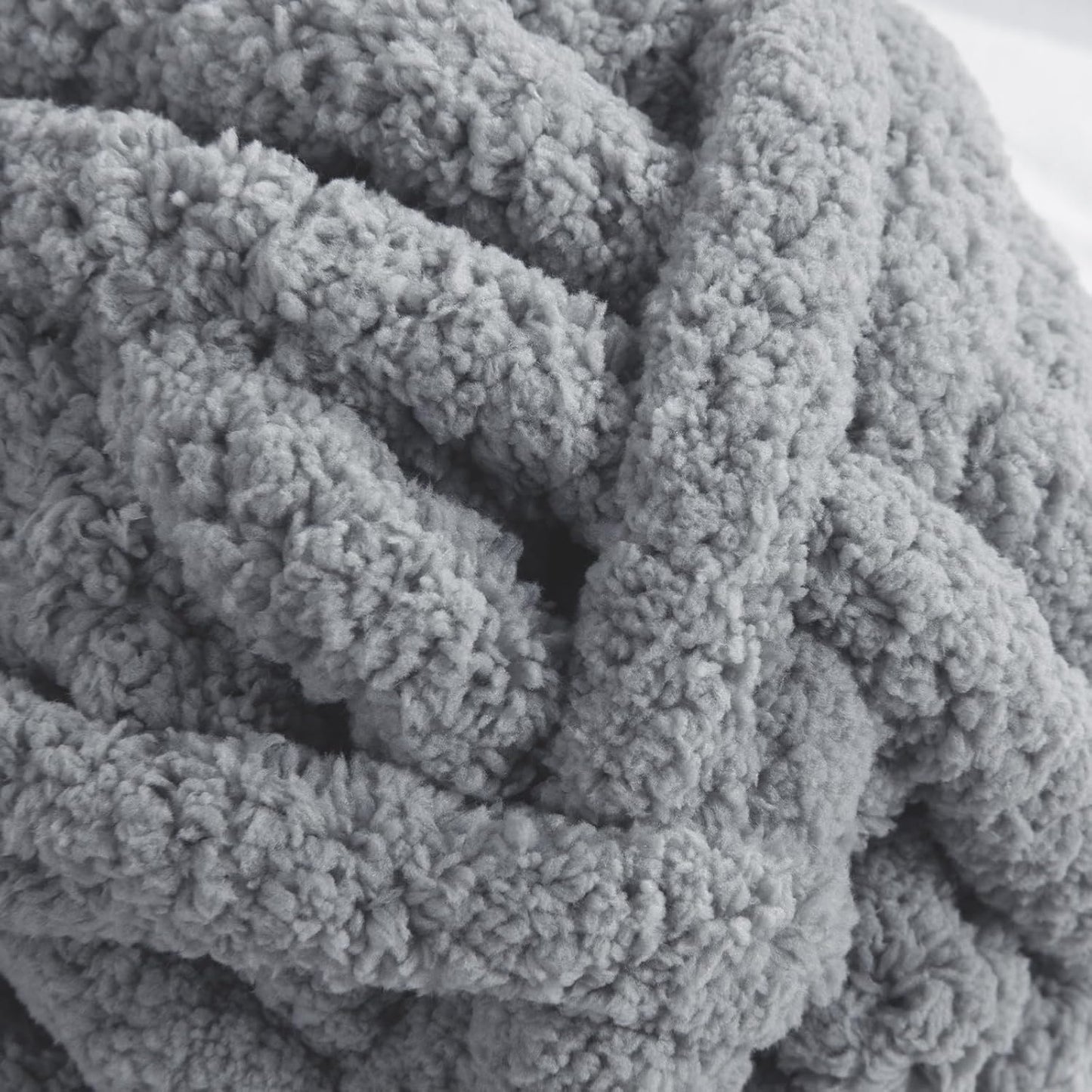 Handmade Chunky Knit Blanket – Super Soft Cozy Throw – Large Bulky Yarn Blanket for Couch, Bed, or Gift